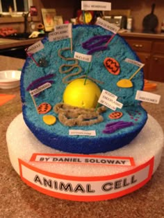 an animal cell is shown on top of a table