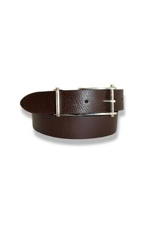 Sterling silver, hand made, elegant design for all seasons. This is one example of a versatile buckle that can be dressed up or down according to your mood and attire. Available in 1”, 1 1/4” and a 1 1/2”. Straps sold separately (shown with brown bridle strap).