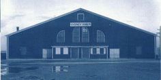 an old black and white photo of a building with the words sydney front on it