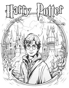 Harry Potter kolorowanki do druku nel 2024 | Design di natale, Harry ...