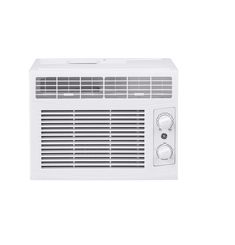 a white window air conditioner on a white background