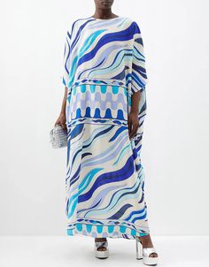 Sky Blue Latest Printed Maxi Dress Chic Blue Silk Maxi Dress, Silk Blue Maxi Dress For Spring, Blue Silk Bohemian Maxi Dress, Bohemian Blue Silk Maxi Dress, Light Blue Silk Maxi Dress, Bohemian Blue Silk Dresses, Flowy Blue Silk Maxi Dress, Plus Size Kaftan, Printed Kaftan