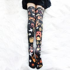 Color: Black Material: Velvet Size Length(cm)(inch) Leg circumference(cm)(inch) One Size 61/24.01 20-44/7.87-17.32