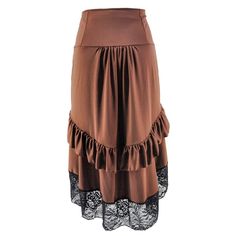 Steampunk skirt: go back to your favorite era with this romantic skirt! With its charming vintage design, this skirt is perfect to compose a mysterious and romantic silhouette. The Western steampunk skirt is feminine and can be worn with a corset or shirt. Type: Steampunk skirt Material : 90% Cotton, 10% Spandex (lace-like) Silhouette: Pleated Decoration: Ruffles Length: Mid-calf Check the chart below to choose the right skirt for you. If you are between two sizes, take the larger one. Indulge i Steampunk Tiered Skirt For Costume Party, Vintage Ruffle Skirt For Costume Party, Vintage Ruffled Skirt For Costume Party, Vintage Party Petticoat With Ruffled Skirt, Steampunk Ruffled Skirt For Party, Vintage Tiered Skirt For Costume Party, Vintage Party Skirt With Attached Cancan, Vintage Ruffled Skirt Petticoat, Vintage Long Ruffled Petticoat