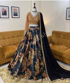 Black Satin Silk Lehenga Choli With Digital Print Work And Georgette Dupatta With Pearl Work , Wedding Lehenga Choli For Women And Girls We Make Wedding Lehengas, Indian Lehenga, Bridal Lehenga, Designer Lehenga, South Indian Dresses, Lengha Choli, Chaniya Choli, Lancha, Semistitched Lehenga, Bridesmaid Lehengas, Sabyasachis Lehengas, Floral Skirts, Punjabi Lehengas, Ethnic Lehengas, Indo-western Outfits, Indian Outfits, Bollywood Lehengas. Importance note : we will not be make any changes in le Unstitched Brocade Lehenga With Dabka Work, Fitted Gold Lehenga With Dabka Details, Gold Fitted Choli With Dabka, Gold Fitted Dabka Choli, Floor-length Semi-stitched Brocade Lehenga, Semi-stitched Floor-length Brocade Lehenga, Unstitched Brocade Lehenga For Party, Fitted Brocade Gown With Dupatta, Wedding Lehenga With Unstitched Blouse In Brocade