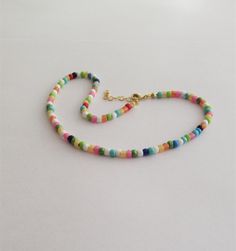 "The Dainty Colorful Beaded choker is great for summer and in the beach. It is made with small Japanese glass beads. This Beaded Choker can be perfect to wear everyday. This listing for ONE CHOKER. DETAILS - Japanese glass seed beads 4 mm - Quality strong nylon string - Choker length. Choose in the drop down menu - Lobster or round clasp closure. Available gold tone (default) or silver tone (by request) - Extension (adjustment) is 1 inch (2.5 cm). If you need longer, please, leave a note when or Seed Bead Choker, Bead Choker Necklace, Velvet Cloth, In The Beach, Bead Choker, Boho Choker, Beaded Choker Necklace, Jewelry Boho, Glass Seed Beads