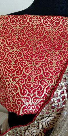 Color : Beige Fabric - Shimmer Net with overall beads and gold border Blouse : Red Banarasi Pure The blouse and petticoat will be stitched as per the measurements provided IF YOU WISH TO PURCHASE THIS WE CAN SEND A VIDEO ON YOUR WHATSAPP NUMBER FOR BETTER UNDERSTANDING OF THE SAREE Fabric Care : Dry Clean Only Disclaimer: The actual color of the product might slightly differ from the image due to photographic lighting or monitor's display Shipping: In case you are opting for stitched blouse and Red Lehenga With Gold Embroidery For Wedding, Gold Brocade Saree With Resham Embroidery, Gold Embroidered Fabric Fitted For Traditional Drape, Red Anarkali Lehenga With Gold Embroidery, Anarkali Lehenga With Gold Embroidery In Red, Festive Brocade Embroidered Fabric For Reception, Festive Gold Brocade Saree, Gold Resham Embroidered Fabric For Reception, Gold Anarkali Embroidered Fabric With Intricate Embroidery