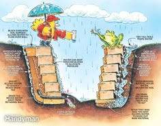 an image of a cartoon scene with two people jumping over the gap to each other