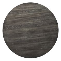 a round wooden table top with dark wood grains on the edges and white background