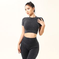 90% Nylon. 10% Spandex Seamless ribbed fabric Secure ribbed waistband High waisted Soft and comfortable Moisture-wicking Squat proof 4-way stretching Lightweight Breathable Super elastic and opaque Designed for low & medium intensity recreation & all day comfort High Waist Sports Leggings, Body Skirt, Slip Shorts, Sport Leggings, Strapless Bandeau, Leggings Sale, Workout Sets, Yoga Set, Stretch Top