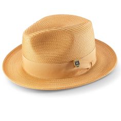 Make a statement with our eye-catching Tan Braided Wide Brim Pinch Fedora Matching Grosgrain Ribbon Hat H42! Crafted from a lightweight polyester blend and featuring a stylishly braided pinched crown, a matching grosgrain ribbon, and a wide 2 1/2" brim, this fedora is sure to turn heads. Plus, with the addition of an elegant Montique pin, your look will truly stand out. Ready to rock the house? Braided Hat Matching Grosgrain Ribbon Pinch Crown Montique Pin No Lining Fedora Wide Brim Solid Color Elegant Flat Bill Hats For Summer, Elegant Summer Fedora With Flat Bill, Classic Flat Bill Hat For Spring, Classic Spring Sun Hat With Flat Bill, Classic Gold Fedora With Short Brim, Gold Short Brim Fedora For Spring, Classic Gold Brimmed Fedora, Classic Gold Fedora With Curved Brim, Classic Flat Bill Sun Hat For Spring