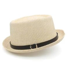 "You'll be ready for the summer in this stylish men's straw hat! This vintage-inspired design is made from high-quality, handwoven straw that is lightweight and breathable. The wide brim provides maximum sun protection while keeping you cool. The unique jazz English French curled top adds a touch of sophistication to any outfit. Perfect for outdoor beach parties or performances, this fashionable sun protection gear will keep you looking great all season long!" Straw Weaving, French Curl, Protection Gear, Sun Protection Hat, Vintage Inspired Design, Flats Top, Top Hat, Wide Brimmed, Straw Hat