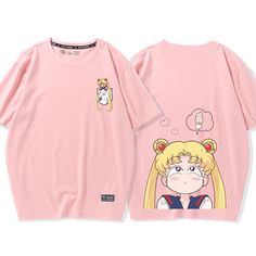 Kawaii Loose Sailormoon Sisters Tshirt PN1252 ●Size: S:Length 66 cm shoulder 46 cm bust 102 cm M:Length 68 cm shoulder 48 cm bust 106 cm L:Length 70 cm shoulder 50 cm bust 110 cm XL:Length 72 cm shoulder 52 cm bust 114 cm XXL :Length 74 cm shoulder 54 cm bust 118 cm ●Material:Cotton. (Please allow 1-3cm differs due to manual measurement.As different computers display colors differently,the color of the actual may vary slightly from the above images.Thanks for your understanding.) ●About Shipping: We attach great importance to the orders of each customer and parcel delivery. 1.Processing time: 2-3 business days. 2.Shipping time: 10-15 business days to US, please allow 3-4 weeks shipping to other country.(Shipping times can be affected by variable customs clearance times or public holidays.) Kawaii Anime Print T-shirt For Summer, Kawaii T-shirt With Cartoon Print Crew Neck, Kawaii Funny Print Crew Neck Top, Kawaii Funny Print Crew Neck T-shirt, Summer Kawaii Anime Print T-shirt, Kawaii Crew Neck Top With Funny Print, Summer Kawaii T-shirt With Anime Print, Kawaii T-shirt With Funny Print And Crew Neck, Pink Kawaii Anime Print T-shirt