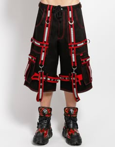 TRIPP NYC - ELECTRO REFLECTOR DARKSTREET PANT Punk Pants Outfit, Cool Punk Outfits, Cyberpunk Cosplay Bottoms With Belt Loops, Emo Tomboy, Punk Rave Outfits, Scene Boy, Tripp Pants, Arte Punk, Fire Fits