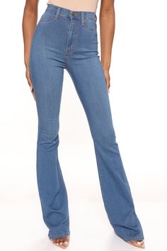 Available In Medium Blue Wash And Black. Flare Jean Faux Front Pockets Functional Back Pockets Super Stretch Fabric 37" Inseam 11 1/2" High Rise Disclaimer: Due To The Specialized Wash Process, Each Garment Is Unique. 49% Rayon, 32% Cotton, 17% Polyester, 2% Spandex Imported | Tall Deep In My Soul Flare Jeans in Medium Blue Wash size 20 Plus by Fashion Nova Trendy High Rise Medium Wash Flares, High Waist Medium Wash Denim Flares, Trendy Mid-rise Medium Wash Flares, Medium Wash Stretch Denim Flares, Stretch Medium Wash Denim Flares, Mid-rise Denim Blue Flares, Dark Wash Stretch Denim Flares, Stretch Denim Flares In Medium Wash, High Rise Stretch Denim Blue Flare Jeans