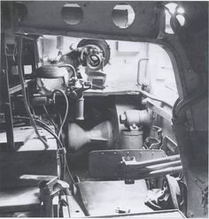 A great view of the radio operator's position from the loader's position. The emty mount for the MG 34 and its sight are also visable. So much to look at. Tiger 2, Diesel Punk