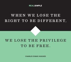 "When we lose the right to be different, we lose the privilege to be free." —Charles Evans Hughes #quotes Cider Vinegar Drink, Vinegar Drink, Apple Cider Vinegar Drink, Daily Thoughts, Real Simple, Free Quote, Cider Vinegar, Apple Cider Vinegar, Better Homes