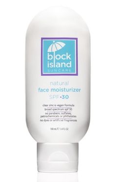 Natural Face Moisturizer SPF 30 with Clear Zinc - 3.4 fl oz Spf Face Moisturizer, Diy Face Moisturizer, Natural Face Moisturizer, Organic Sunscreen, Block Island, Sunscreen Lotion, Natural Moisturizer, Best Moisturizer