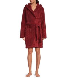 From UGG®&#x2C; this robe features:Soft plush fabricationHooded Front patch pocketsTonal UGG embroidery on pocketSelf-tie front belt closurePolyesterMachine wash cold/tumble dry lowImported. Fleece Robe, Fashion Editor, Dillard's, Lifestyle Brands, Soft Plush, Patch Pocket, Latest Trends, Lingerie, Embroidery