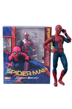 the spider - man action figure is in its box