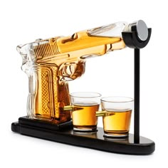 PRICES MAY VARY. The perfect gift to give or receive: How about a gift for birthdays, Father's Day, anniversaries, Christmas, etc.? A gift that is both decorative and practical to impress your loved ones. The Wine Master presents the Whiskey Decanter Set! We will answer your gift questions. a gift to remember Refresh your home bar with this sleek, -haped glass decanter. Crafted of fine clear borosilicate glass, the decanter features a bubble knob. This remarkable piece comes with a matching pair Gift Questions, Whiskey Dispenser, Liquor Dispenser, Whiskey Decanter Set, Wooden Display Stand, Liquor Decanter, Drinking Accessories, Whiskey Decanter, Decanter Set