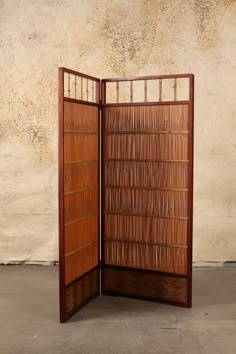 "This is a Japanese 2 panel room portable divider / partition / free standing screen called Tsuitate from late 1900's.  Frame is made of cypress (Hinoki) wood in natural color which is easy to blend in any home decor.  Imagining a large Japanese room or shop filled with people sitting on Zabuton cushions on the floor surrounding tables, this divider was used to separate people for privacy. It can be folded flat for convenience easy storage.  each panel 22\"W x 49\"H PRICE INCLUDES SHIPPING" Folding Wall Room Divider, Pocket Room Divider, Panel Room Divider Backdrop, Accordion Divider Room Dividers, Room Divider Cloth, Wall Divider Art, Art Wall Divider, Room Divider Column, Screen With Storage