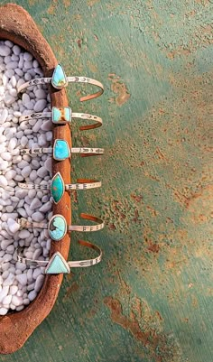 Turquoise Jewelry Making Ideas, Turquoise Jewelry Bracelets, Turquoise Jewelry Wedding, Sterling Silver Turquoise Jewelry, Handmade Turquoise Sterling Silver Bangle Bracelet, Handmade Turquoise Sterling Silver Bracelets, Southwestern Sterling Silver Jewelry For Festivals, How To Make Western Jewelry, Handmade Turquoise Sterling Silver Bangle