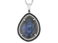 Introducing our enchanting Gray Labradorite Rhodium Over Sterling Silver Pendant With Chain! This stunning piece is the perfect accessory to add a touch of elegance and mystique to any outfit. The beautiful gray labradorite stone shimmers with iridescent hues, catching the light in all its glory. Paired with a delicate sterling silver chain that complements it perfectly, this pendant is sure to turn heads wherever you go. Add an element of magic to your jewelry collection with this unique and pl Elegant Oval Labradorite Jewelry, Silver Labradorite Teardrop Pendant Jewelry, Labradorite Gemstone Teardrop Pendant Jewelry, Round Labradorite Jewelry With Stones, Labradorite Jewelry With Round Stones, Elegant Silver Labradorite Necklaces, Elegant Silver Labradorite Necklace, Elegant Silver Labradorite Jewelry, Elegant Labradorite Teardrop Pendant Jewelry