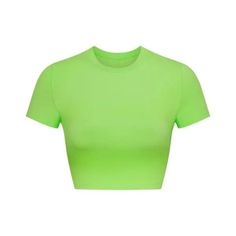 Skims Cotton Jersey Super Cropped T-Shirt *New Without Tags* Description: Fitted Short Sleeve T-Shirt, Crew Neckline, Super Cropped Length, Tonal Contrasted Stitching Color: Neon Green Fabric: 90% Cotton / 10% Spandex Fit: Model Is Size 2 And 5’ 8” (173 Cm), Wearing Skims S ***Never Been Worn, Only Tried On But Took Tags Off Cause I Was Originally Going To Keep It*** Green Stretch Cotton Cropped T-shirt, Green Fitted Cropped T-shirt With Crew Neck, Sporty Fitted Crop Top T-shirt, Summer Athleisure Fitted T-shirt, Fitted Summer Athleisure T-shirt, Fitted Athleisure Summer T-shirt, Fitted Athleisure T-shirt For Summer, Green Fitted Crew Neck Top, Fitted Green Top For Streetwear