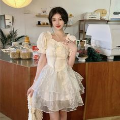 44601252937950|44601252970718|44601253003486 White Short Sleeve Fairycore Dress, White Mini Fairycore Dress, White Mini Length Fairycore Dress, White Fairy Kei Dress For Summer, Summer Fairy Kei White Fairy Dress, Summer White Fairy Kei Dress, Princesscore White Mini Dress, White Princesscore Mini Dress, Fitted Princesscore Fairy Dress For Spring