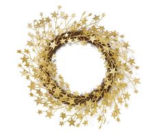 a wreath with gold stars on it