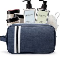 PRICES MAY VARY. 🛀 THE COMPLETE SPA-AT-HOME GIFT SET FOR MEN – Men deserve pampering rituals, too! Create the ultimate bath time experience, right in the comfort of your home with the lushest, stress-busting gift basket for men. Spot-on for refreshing the body & mind 🌊 6 UPLIFTING BATH & BODY ESSENTIALS + TRAVEL BAG – All you need to enjoy deeply-relaxing soak sessions: 2-1 Hair & Body Moisturizing Wash, Nourishing Bath Soap, Hydrating Body Lotion, Exfoliating Body Scrub, Detoxing Bath Salts, Great Gifts For Guys, Mens Body, Gift For Guys, Gift Set For Men, Sandalwood Fragrance, Baskets For Men, Spa Gift Set, Gift Baskets For Men, Travel Bag Essentials