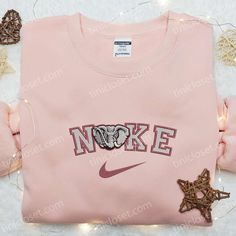 Alabama Crimson Tide x Nike Embroidered Shirt, NCAA Sports Embroidered Hoodie, Best Gift Idea Pink Long Sleeve Hoodie With Embroidered Logo, College Embroidered Fleece Top, Casual Pink Hoodie With Embroidered Logo, Pink Hooded Sweatshirt With Embroidered Logo, Pink Long Sleeve Hoodie With Embroidered Text, Embroidered Fleece Tops For College, Varsity Hoodie With Embroidered Logo And Long Sleeves, Varsity Style Long Sleeve Sweatshirt With Embroidered Logo, Sporty College Sweatshirt With Custom Embroidery