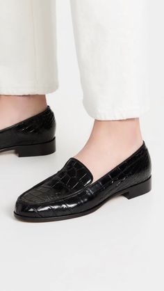 Emme Parsons Danielle Loafers | Shopbop Office Dress Shoes With Leather Footbed And Almond Toe, Leather Pointed Toe Loafers With Cushioned Footbed, Leather Loafers With Cushioned Footbed And Pointed Toe, Timeless Leather Slip-on Shoes With Textured Sole, Calf Leather Almond Toe Shoes With Leather Footbed, Semi-formal Calf Leather Shoes With Textured Sole, Elegant Closed Toe Loafers With Cushioned Footbed, Business Casual Patent Leather Shoes With Round Toe, Cushioned Leather Shoes With Pointed Toe