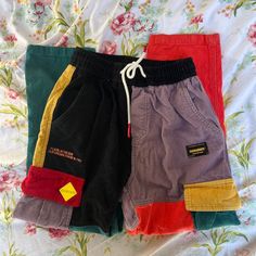 These Work Pants Are Perfect For Building Outfits Or And Showing Off Your Street Style! They Have Never Been Worn And Are In Perfect Condition. Originally Bought At 62 Usd But They Do Not Fit. Measurements Thigh9.5 In Waist 12 In Inseam 24 In Please Message Me With Any Questions! I Would Be Happy To Answer Them! Bundles And Offers Welcome #Streetwear #Preloved #Nyc #Kpop #Punk Baggy High Waist Multicolor Bottoms, Baggy Multicolor Bottoms For Streetwear, High Waist Cotton Patchwork Pants, Black Cotton Color Block Bottoms, Casual Cotton Color Block Pants, High Waist Cotton Cargo Pants With Patchwork, Color Block Cotton Bottoms For Streetwear, Trendy Patchwork Bottoms For Streetwear, Streetwear Color Block Cotton Bottoms