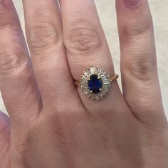 Victoria Blue Sapphire Ring 14K Yellow Gold Vermeil Vintage Engagement Promise Ring for Women September Birthstone Anniversary Gift for Her - Etsy Blue Sapphire Ring, September Birthstone, Blue Sapphire Rings, Anniversary Gift For Her, Vintage Engagement, Ring For Women, Promise Ring, Promise Rings, Gold Vermeil