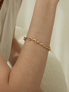 Editor's NotesSophisticated and effortless, this beautiful 22K gold and heart shape chains detail bracelet adds a touch of timeless elegance to your favorite so pair it with a lacy feminine hue. - Modern design bracelet- Handmade- Heart shape chains- 22K Gold- Luxurious and feminine moodMeasurements(in.)- Size: One size- Length: 7.44in Composition & Care- 22K Gold Plated Brass- Avoid moistureDesigner- by VIOLLINA Luxury Bracelets, Love Connection, Luxury Bracelet, Timeless Luxury, Handmade Heart, Bracelet Gold, 22k Gold, Women Accessories Jewelry, Bracelet Designs