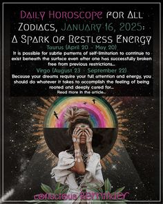 a flyer for zodiacs, january 16, 2055 featuring an image of a woman holding her hands to her face