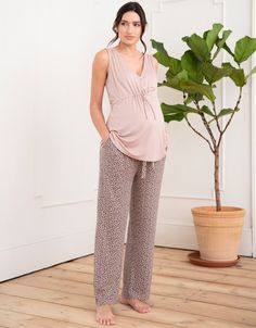 Seraphine's full length jersey pajama set is super-cozy and stylish with a flexible fit, perfect for any stage of the new mama journey. Maternity Pajama Set, Gifts For Pregnant Women, Maternity Pajamas, New Mama, Sleep Wear, Women Gifts, Pyjama Set, Gifts For New Moms, Pregnant Women