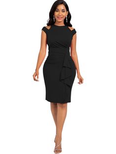 Material:70-80% Polyester. Features:Sleeveless. crew-neck. cut-out. solid color. bodycon. midi dresses.Style:Casual/Party. Cut Out Dresses, Floral Dress Formal, Lace Formal Dress, Dresses Style, Split Maxi Dress, Clubwear Dresses, Lace Dress Long, Plus Size Jumpsuit, Plus Size Swimsuits