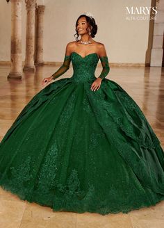 Black Ball Gown, Long Sleeve Ball Gowns, Mary's Bridal, Red Quinceanera Dresses, Emerald Green Dresses, Dresses Quinceanera, Rachel Allan, Quinceanera Dress, Dress Guide