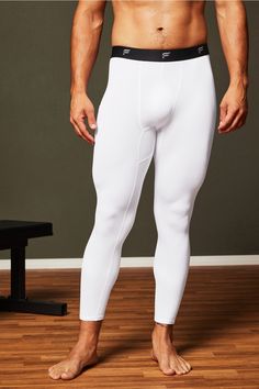 The Baselayer Full-Length Tight FL2 white male Activewear >> Mens >> Bottom >> Tights >> Full Length Tights regular Running 4-Way Stretch/Anti-Chafe/Anti-Stink/Hidden Pockets/Lightweight Feel/Sweat Wicking Anti Chafing, Eco Fashion, Mens Activewear, Base Layer, Classic White, Mens Bottom, Fashion Ideas, Full Length, Active Wear