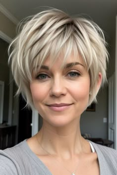 Long Pixie Shag, Choppy Bob Hairstyles For Fine Hair, Shaggy Short Hair, Haircuts For Women Over 50, Shaggy Haircuts, Short Shag Hairstyles, Choppy Bob Hairstyles, Choppy Hair, Messy Short Hair