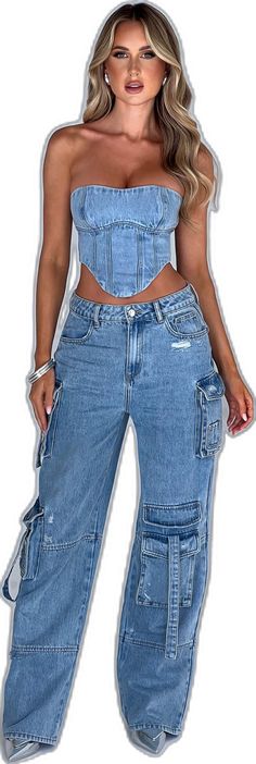 Blue High-waist Y2k Cargo Jeans, Y2k Baggy High Rise Cargo Jeans, Y2k High Waist Cargo Jeans, 90s Style Blue Wide Leg Cargo Jeans, 90s Blue Wide Leg Cargo Jeans, Y2k Style Straight Leg Blue Cargo Jeans, Baggy Dark Wash Y2k Cargo Jeans, Y2k Style Blue Straight Leg Cargo Jeans, Trendy Spring Cargo Jeans