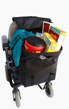 Large accessories bag for wheelchair Metal Outdoor Chairs, Wheelchair Ramp, Grocery Shopping Bags