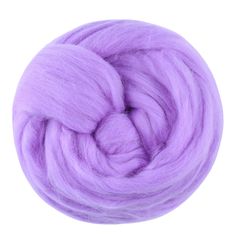 a purple ball of yarn on a white background