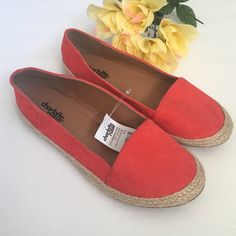 Brand New With Tags, Never Worn. Cute Pair Of Espadrilles To Jazz Up Any Outfit. Casual Spring Espadrilles With Cushioned Footbed, Casual Synthetic Espadrilles For Spring, Spring Synthetic Espadrilles With Flat Heel, Casual Comfortable Espadrilles With Round Toe, Comfortable Casual Espadrilles With Round Toe, Synthetic Espadrilles For Spring Day Out, Spring Espadrilles With Cushioned Footbed For Outings, Casual Synthetic Espadrilles With Round Toe, Casual Synthetic Espadrilles With Flat Heel