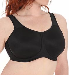 Wacoal Sports Underwire Bra Light Support Underwire Sports Bra, Black Nylon Sports Bra With Medium Bust Support, Underwire Padded Sports Bra For Workout, Underwire Sports Bra With Light Support, Sporty Underwire Sports Bra, Sporty Underwire Sports Bra With Light Support, Supportive Sports Bra With Underwire, Sports Bra With Full Coverage And Medium Bust Support, Sports Bra With Medium Bust Support And Full Coverage