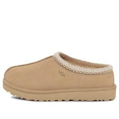 (WMNS) UGG Tasman Slipper 'Mustard Seed' 5955-MSWH Uggs Slippers Tasman, Tasmanian Uggs, Colorful Uggs, White Uggs, Cute Uggs, Slippers Outfit, Ugg Tasman Slippers, Ugg Classic Ultra Mini, Preppy Shoes