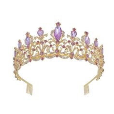 Description The crown headdress is made of high-quality materials, elegant in design, and the overall design is stylish and unique. It is suitable for the decoration of wedding bride hairstyles. It is both and practical. The reasonable design allows you to wear it comfortably, and the beautiful hair accessories make you more elegant and charming. Features -Material: Zinc Alloy, Rhinestone. - The simple design can be matched with a variety of shapes. - Exquisite craftsmanship, exquisite and compa Lilac Crown, Crystal Bridal Jewelry Sets, Dubai Gold Jewelry, Rhinestone Headpiece, Decoration For Wedding, Indoor Kids, Wedding Headdress, Bride Tiara, Pearl Bridal Jewelry